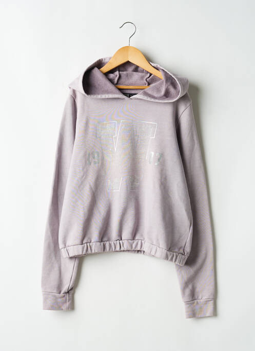 Sweat-shirt à capuche manches longues manches longues violet IKKS fille