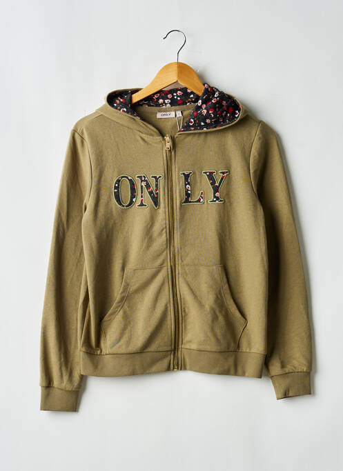 Veste casual resserrée sur le bas vert ONLY fille