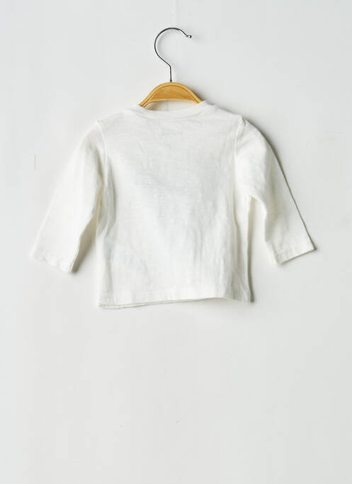 T-shirt coupe droite manches longues blanc IKKS fille
