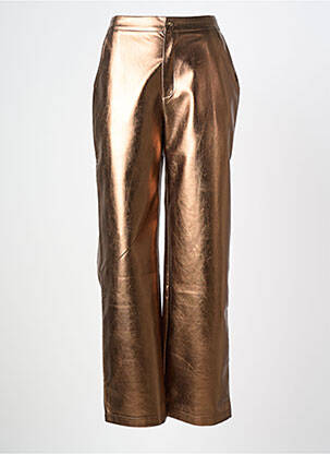 Pantalon droit stretch taille normale marron AN' GE femme