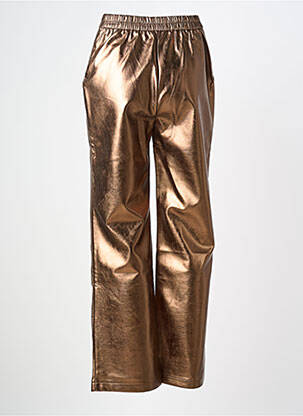 Pantalon droit stretch taille normale marron AN' GE femme
