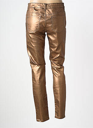 Jeans coupe slim stretch taille normale marron GEISHA femme