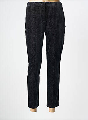 Pantalon chino fermeture zippée sous rabat avec crochet taille normale noir VILA femme
