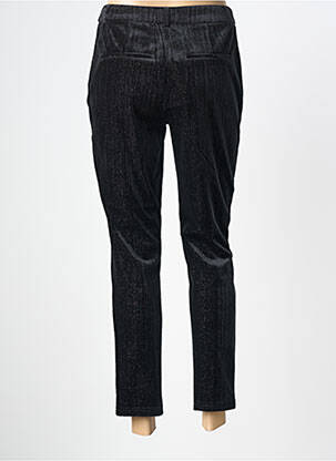 Pantalon chino fermeture zippée sous rabat avec crochet taille normale noir VILA femme