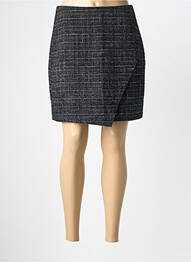 Jupe courte tissage tweed noir VILA femme