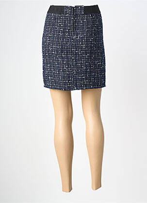 Jupe courte tissage tweed bleu STREET ONE femme