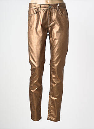 Jeans coupe slim stretch taille normale marron GEISHA femme