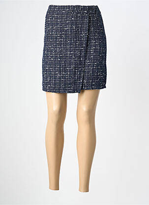 Jupe courte tissage tweed bleu STREET ONE femme
