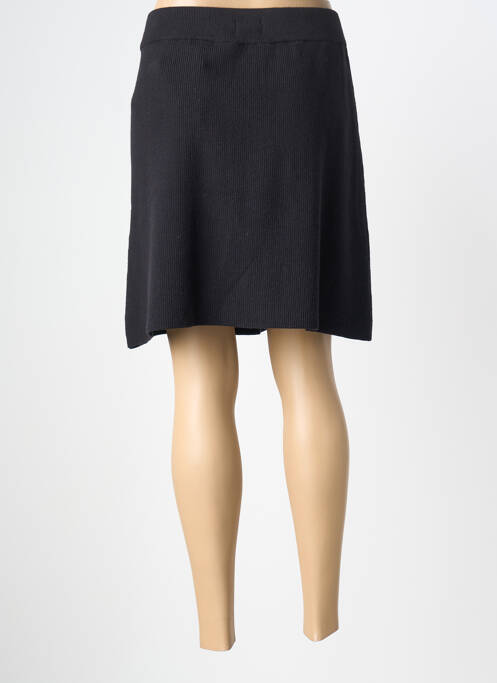 Jupe courte coupe droite noir ICHI femme
