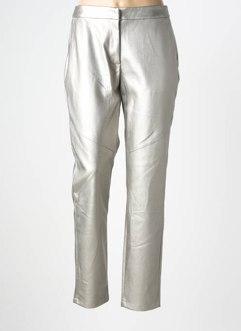 Pantalon chino taille à pinces taille normale argent VILA femme