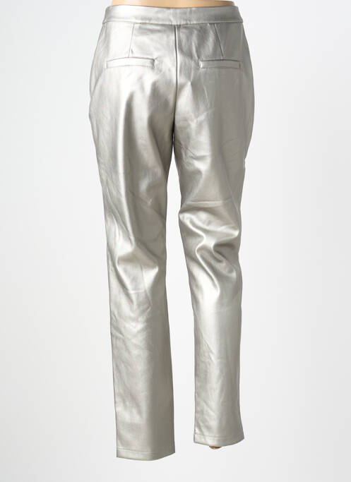 Pantalon chino taille à pinces taille normale argent VILA femme