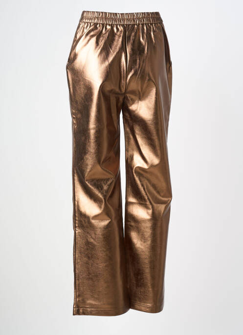 Pantalon droit stretch taille normale marron AN' GE femme