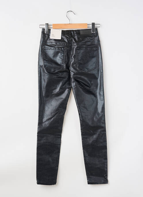 Pantalon slim tissage enduit taille normale noir ICHI femme