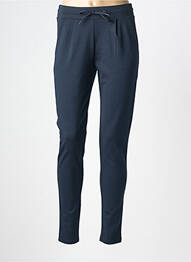 Pantalon slim taille élastique taille normale bleu ICJHI femme