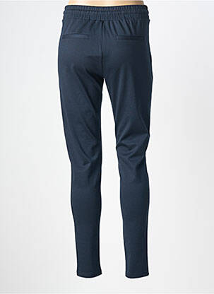 Pantalon slim taille élastique taille normale bleu ICJHI femme