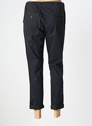 Pantalon 7/8 tissage popeline taille normale noir PAKO LITTO femme
