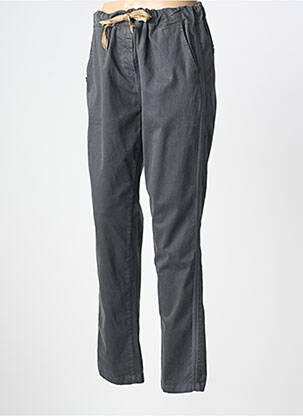 Pantalon 7/8 tissage popeline taille normale gris PAKO LITTO femme