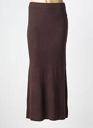 Jupe longue coupe droite marron ARTLOVE femme