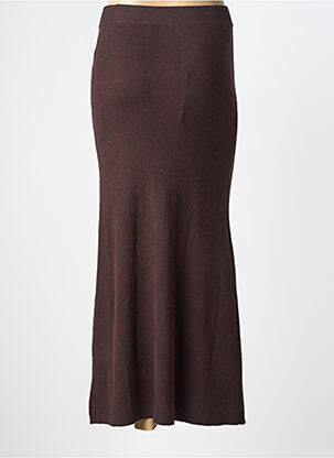 Jupe longue coupe droite marron ARTLOVE femme