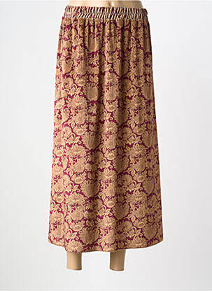 Jupe longue imprimé fantaisie rouge HOD femme
