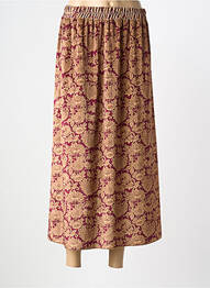 Jupe longue imprimé fantaisie rouge HOD femme