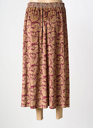 Jupe longue imprimé fantaisie rouge HOD femme