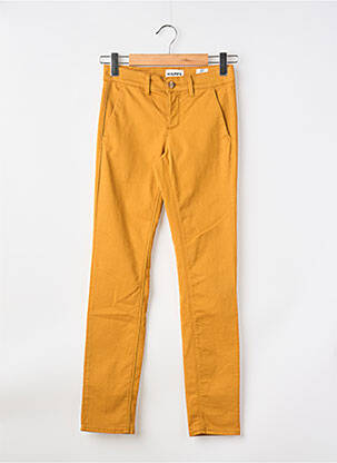 Pantalon chino taille basse taille basse jaune HAPPY femme