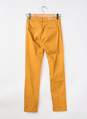 Pantalon chino taille basse taille basse jaune HAPPY femme
