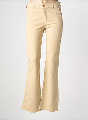 Jean coupe flare stretch taille normale beige HAPPY femme