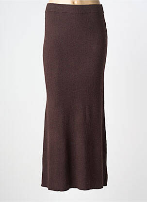 Jupe longue coupe droite marron ARTLOVE femme