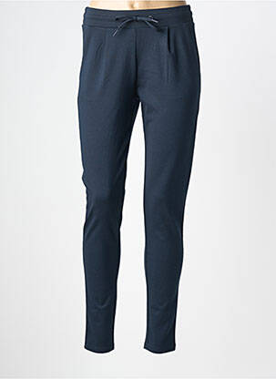 Pantalon slim taille élastique taille normale bleu ICJHI femme