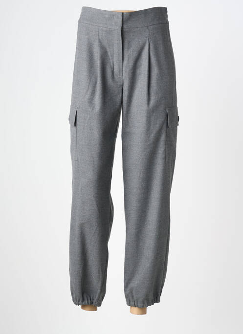 Pantalon cargo taille élastique taille haute gris BETTY BARCLAY femme