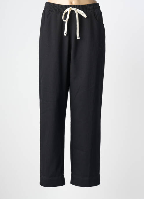 Pantalon droit taille élastique taille normale noir LAURE + MAX femme