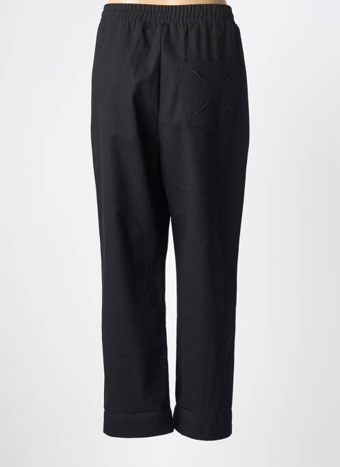 Pantalon droit taille élastique taille normale noir LAURE + MAX femme