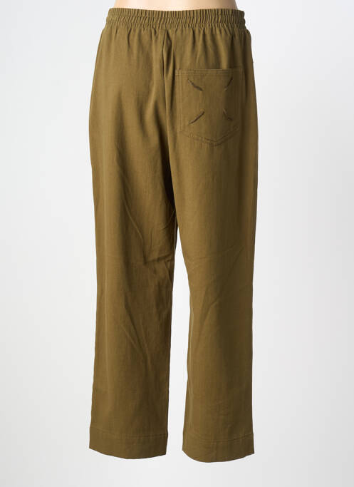 Pantalon droit taille élastique taille normale vert LAURE + MAX femme