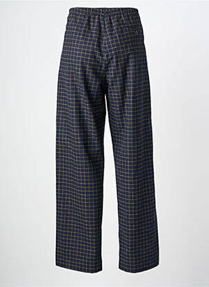 Pantalon droit tissage popeline taille normale bleu HOD femme
