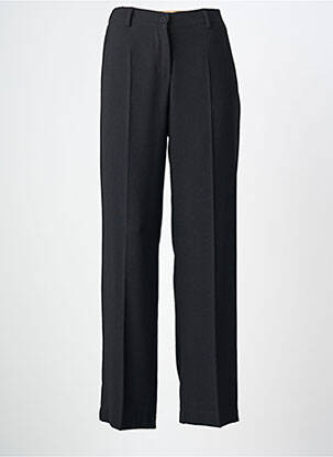 Pantalon droit tissage crêpe taille normale noir PAKO LITTO femme