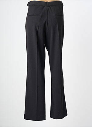 Pantalon droit tissage crêpe taille normale noir SIGNE NATURE femme