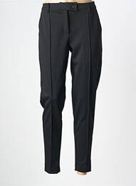 Pantalon chino tissage popeline taille normale noir ICHI femme