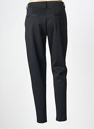 Pantalon chino tissage popeline taille normale noir ICHI femme