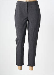 Pantalon chino fermeture zippée sous rabat avec crochet taille normale gris B.YOUNG femme