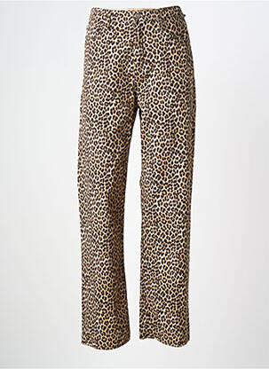 Jeans coupe droite taille normale taille normale beige HOD femme