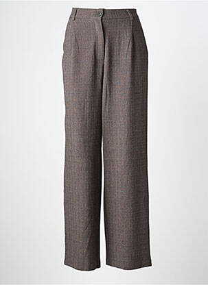 Pantalon droit taille à pinces taille normale marron ARTLOVE femme