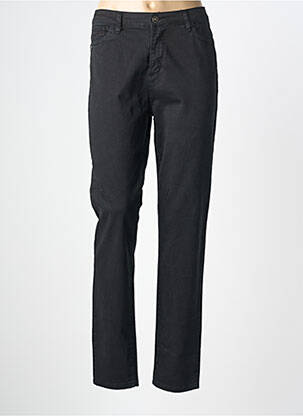 Pantalon slim tissage popeline taille normale noir PAKO LITTO femme