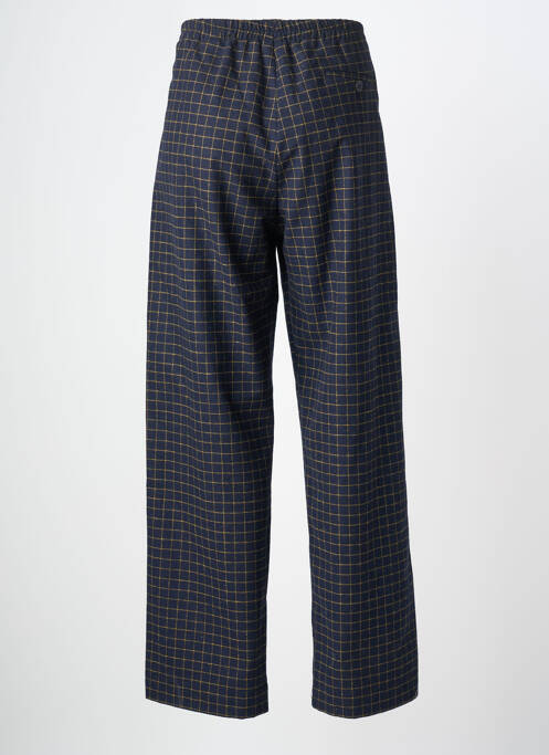 Pantalon droit tissage popeline taille normale bleu HOD femme