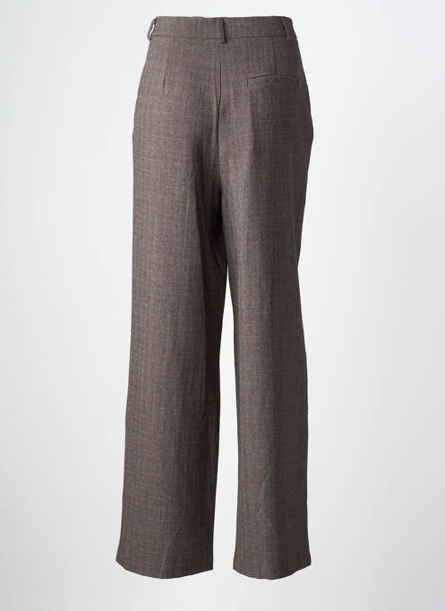 Pantalon droit taille à pinces taille normale marron ARTLOVE femme