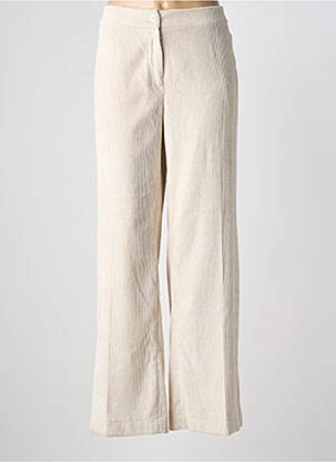 Pantalon large poches taille normale beige SIGNE NATURE femme