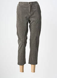 Pantacourt coupe droite taille normale gris HOD femme