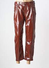 Pantalon 7/8 stretch taille normale rouge HOD femme
