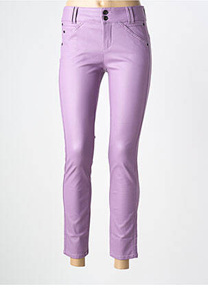 Pantalon 7/8 stretch taille normale violet STREET ONE femme
